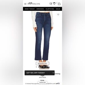 MOTHER the tripper  denim jeans size 25 
High rise , cut hem 24 inches